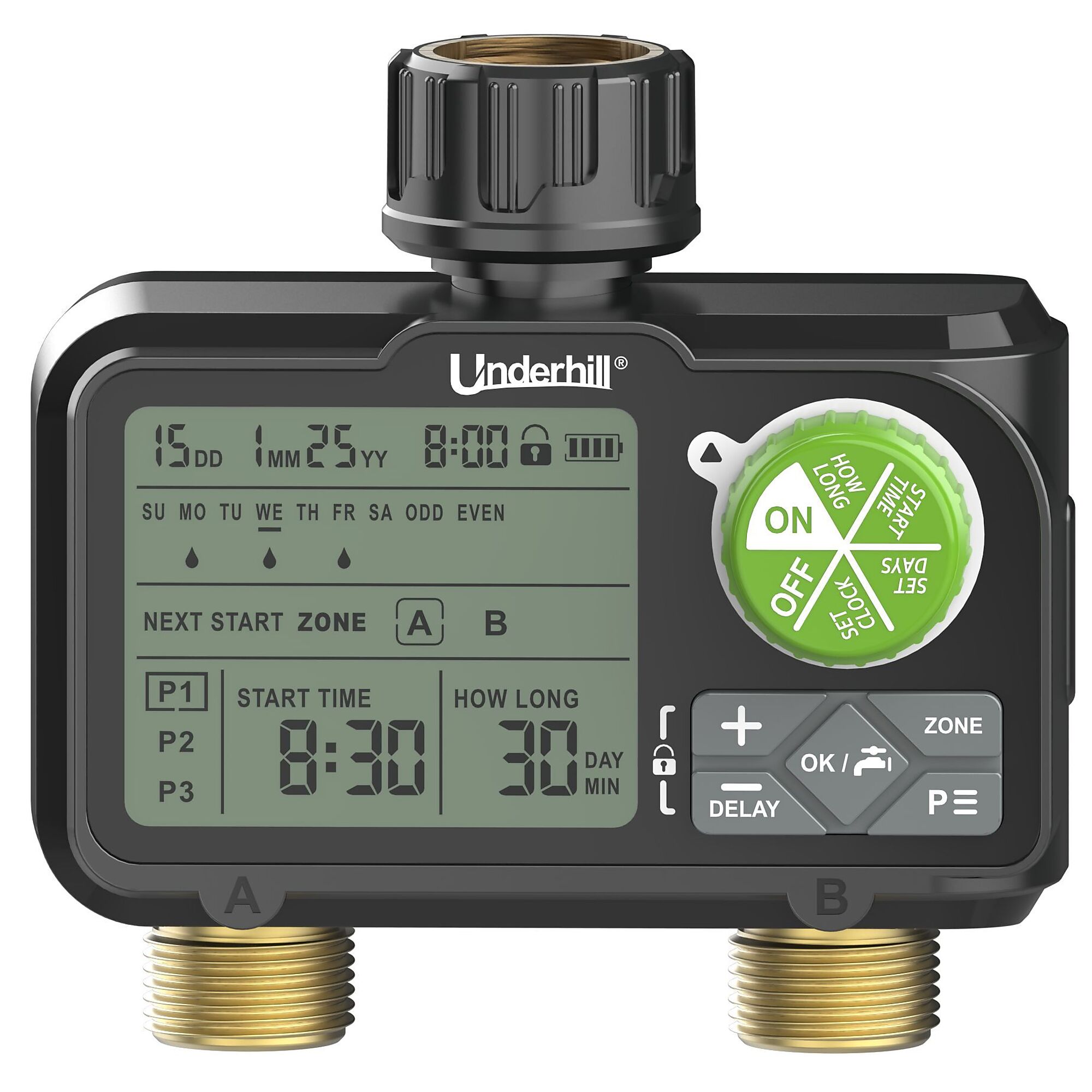 Underhill Hose Bib Timer – Dual Outlet